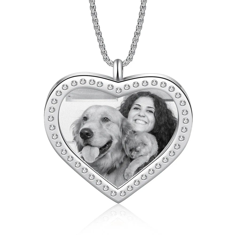 Personalized Heart Photo Necklace For Her- Best Mothers Day Gift