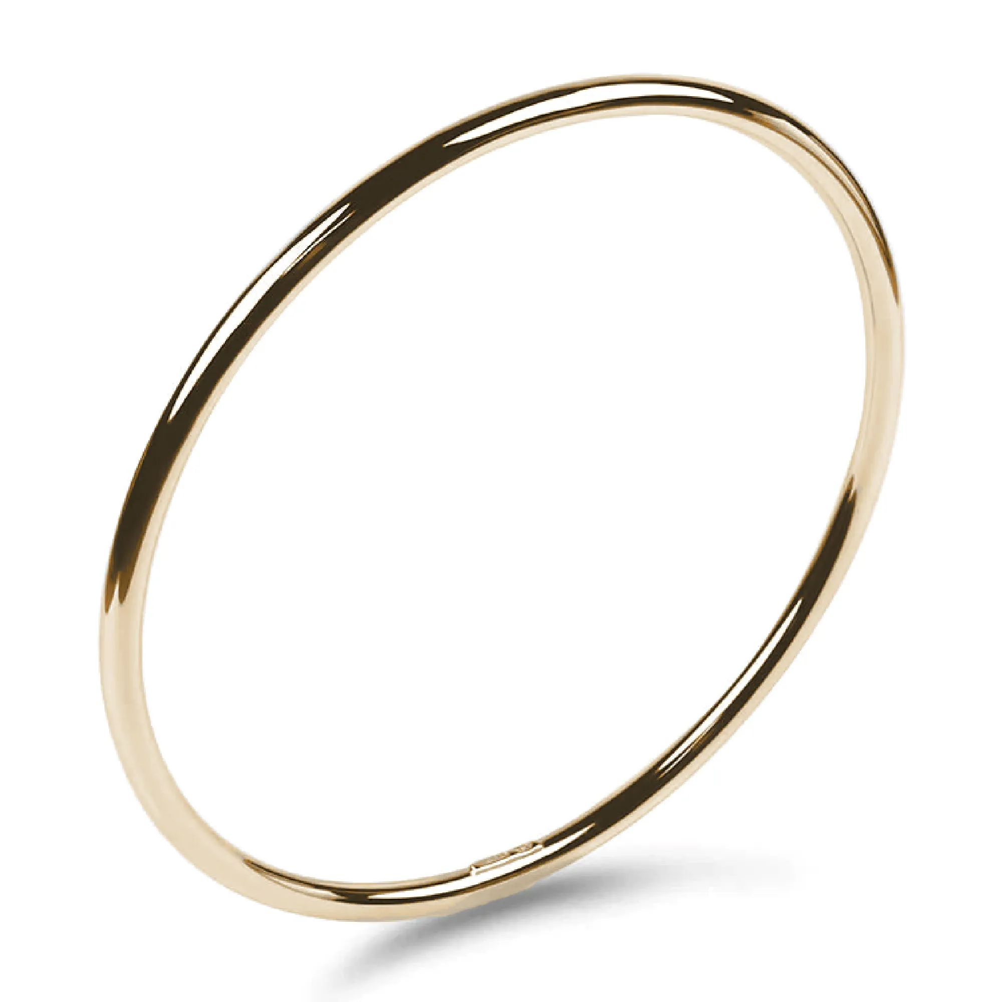 Plain Recycled Solid 9ct Gold Bangle - 3mm Round Wire