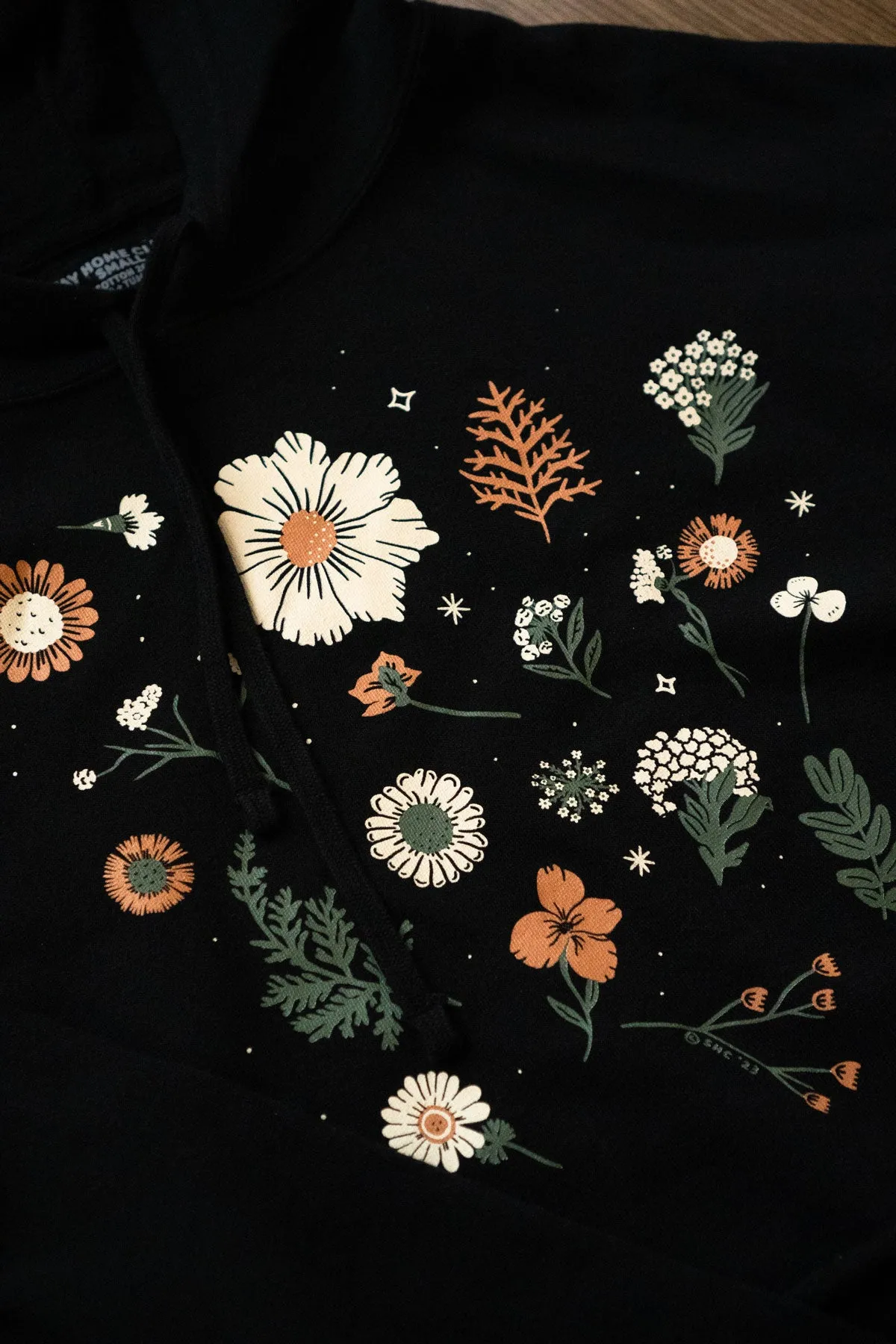 Pressed Flowers - Lightweight Crop Hoodie