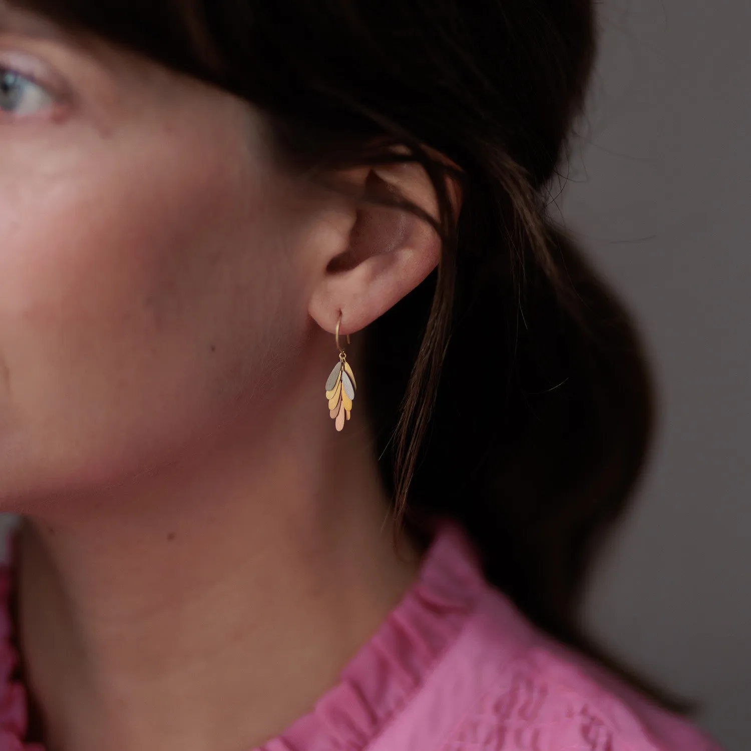 Rainbow Tiny Daisy Earrings