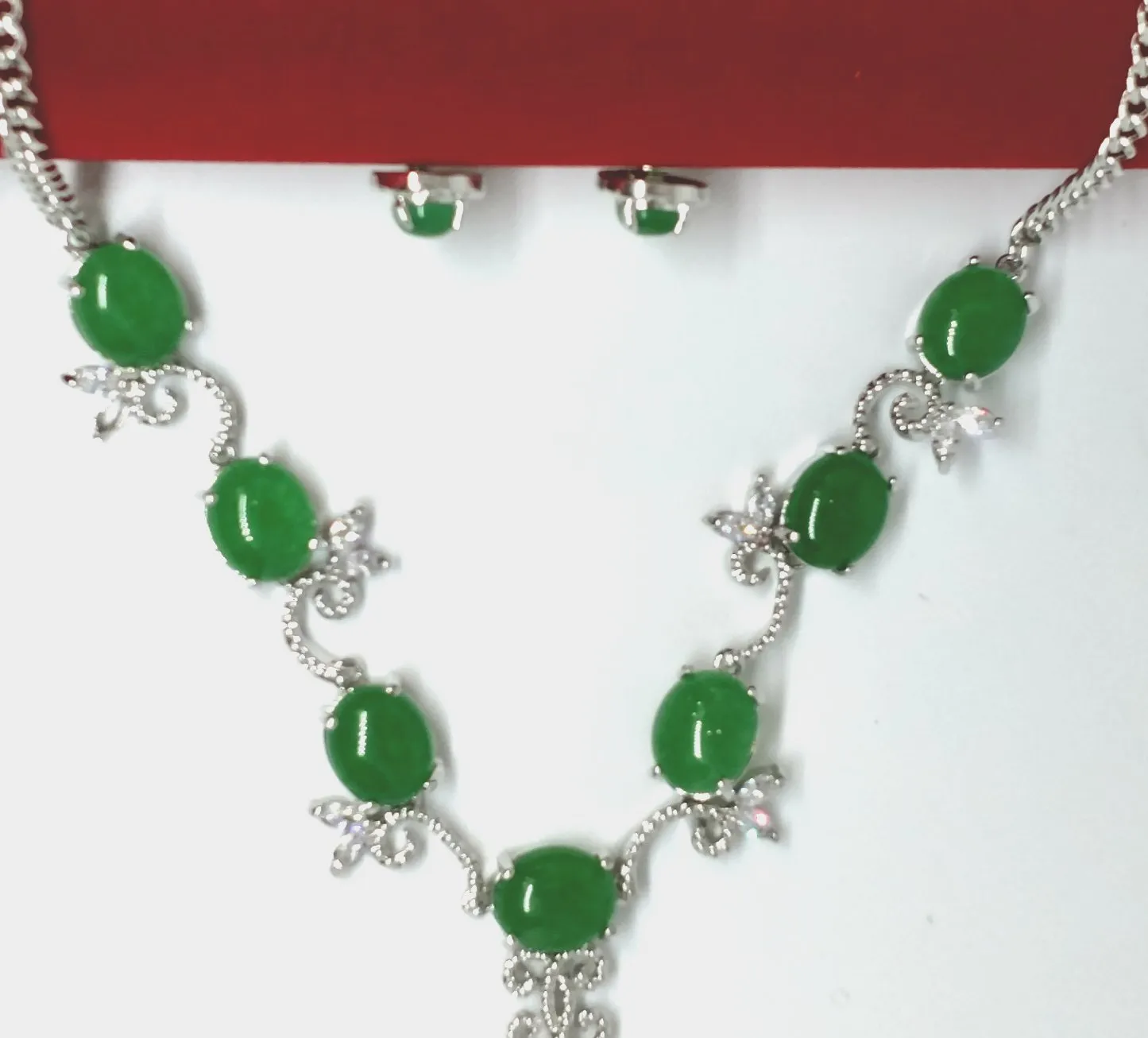 Real Jade Gold Plated Set