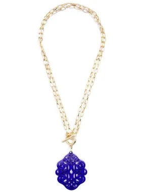 Regal Pendant Necklace - Cobalt