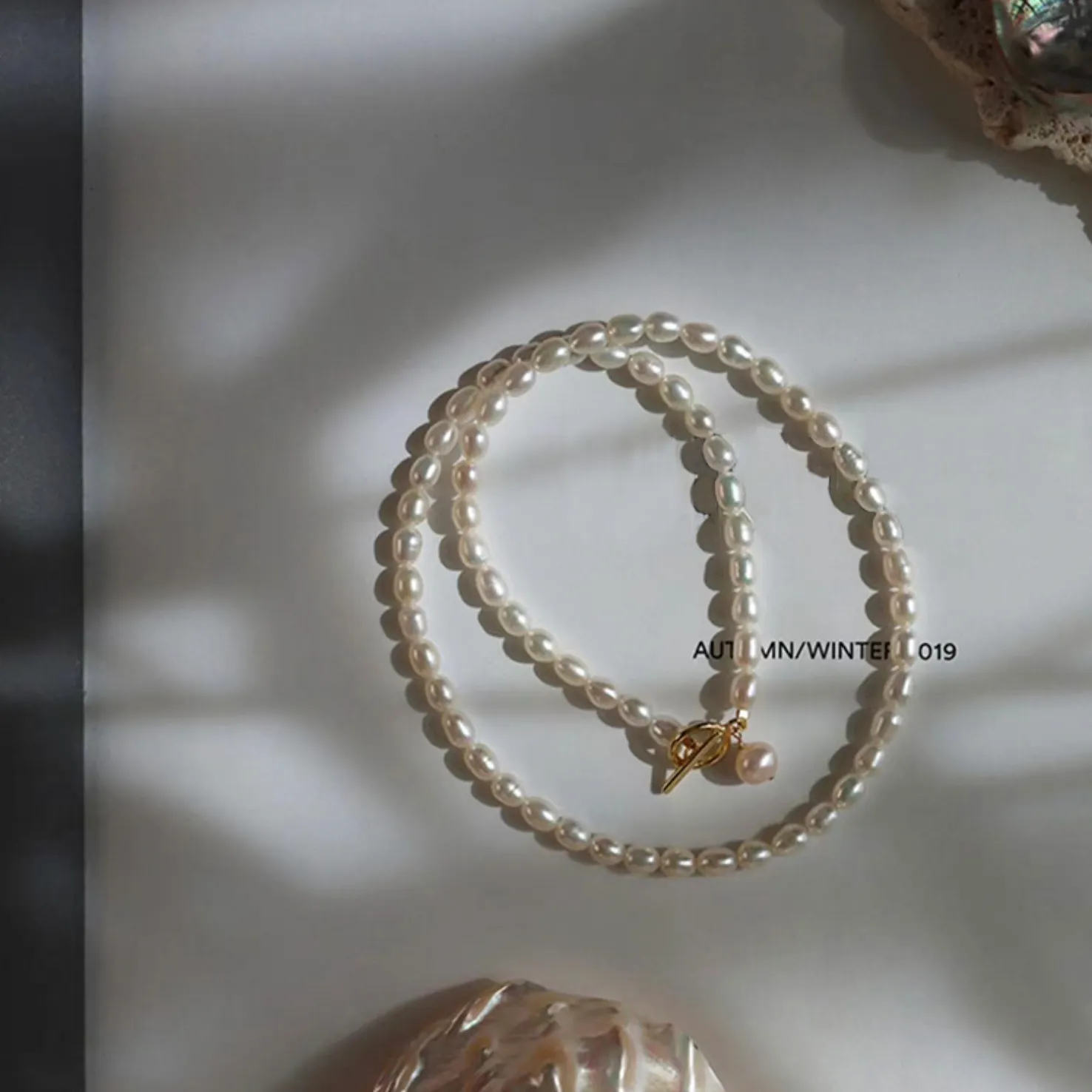 Rice Pearl Chocker OT Clasp