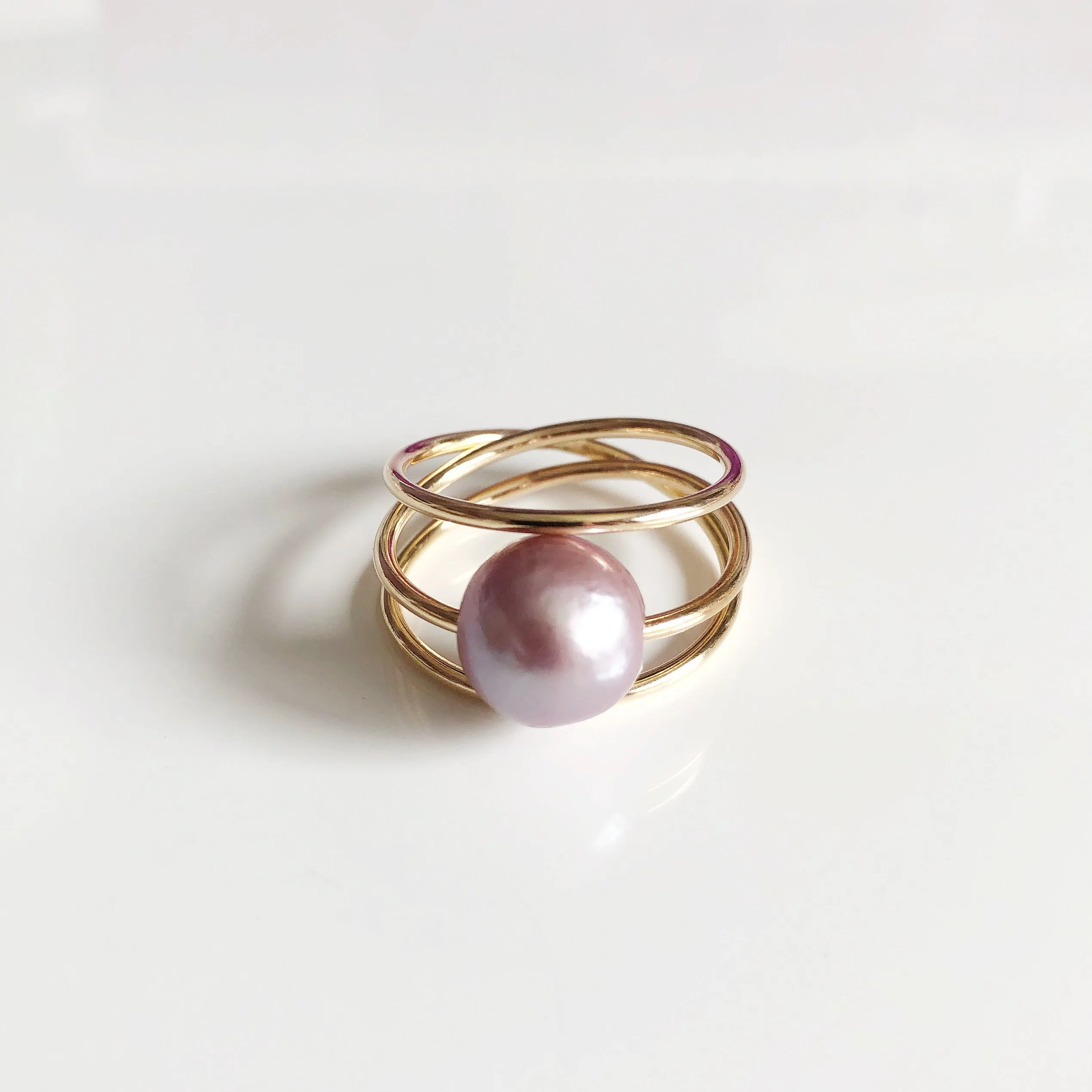 Ring LOELA - lavender Edison pearl (R197)