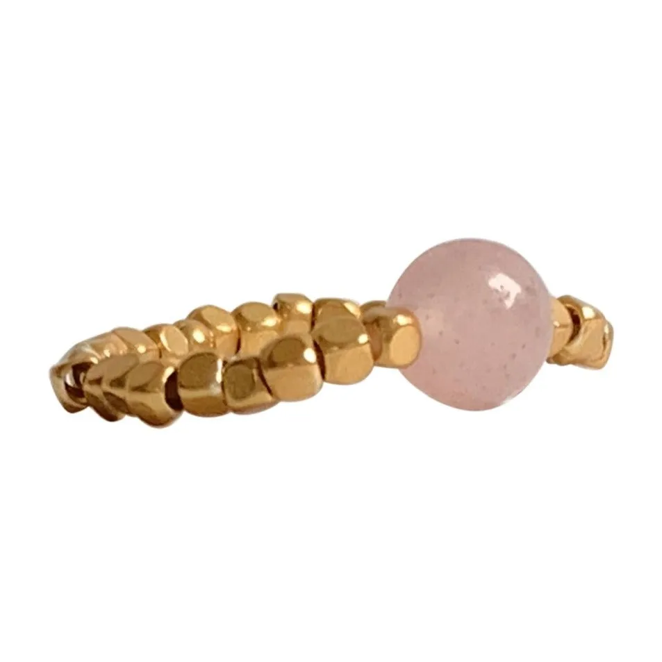 RING PEGGY ROSE QUARTZ