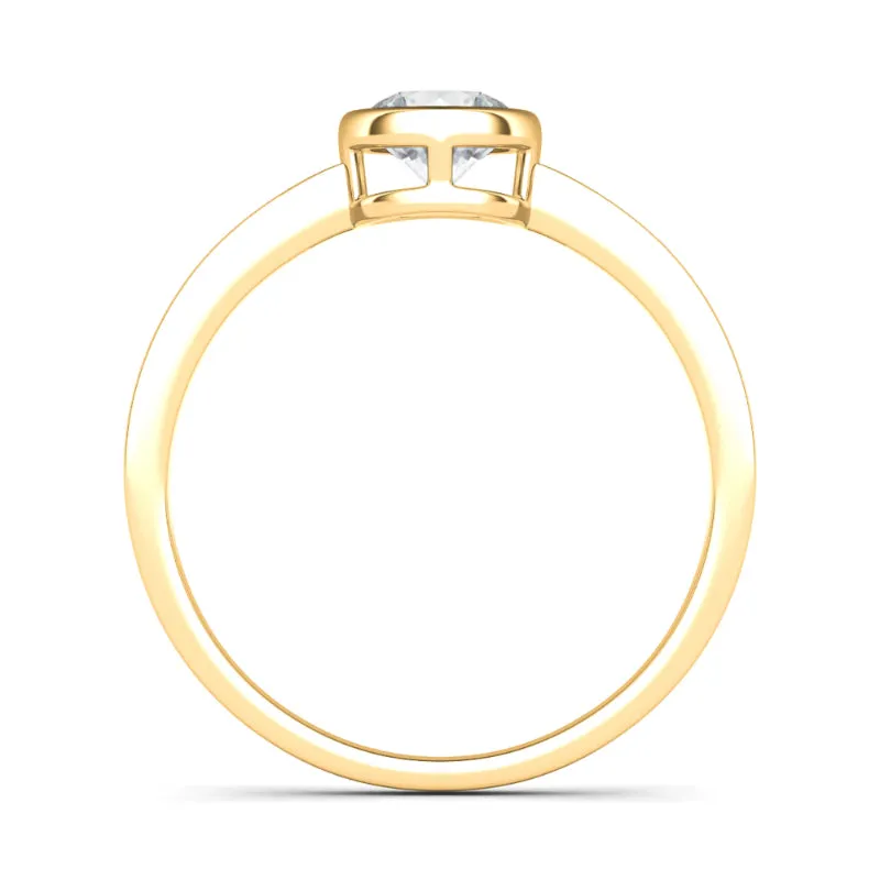 Round Bezel Diamond Ring