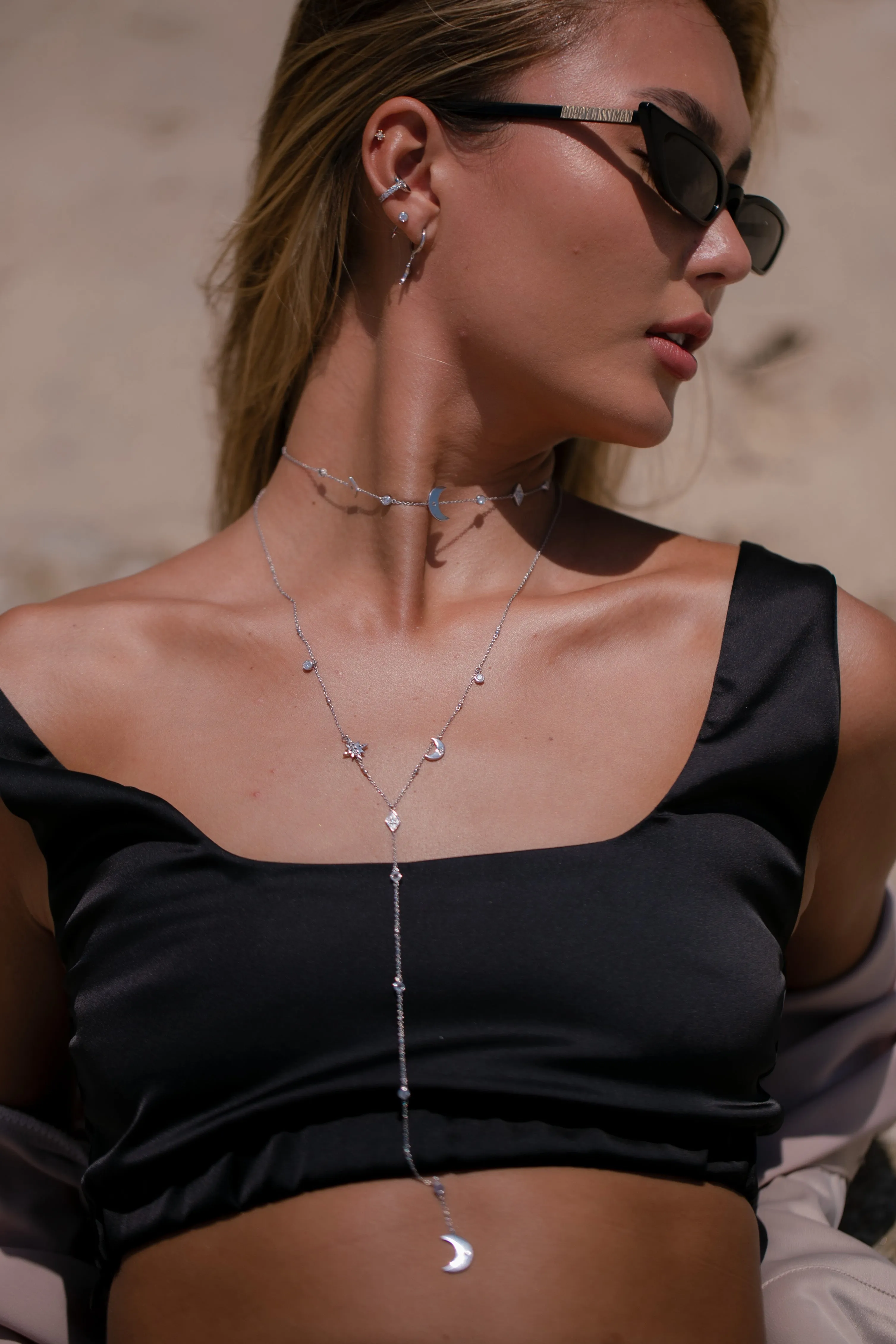 Selene Chain Necklace - Whitegold