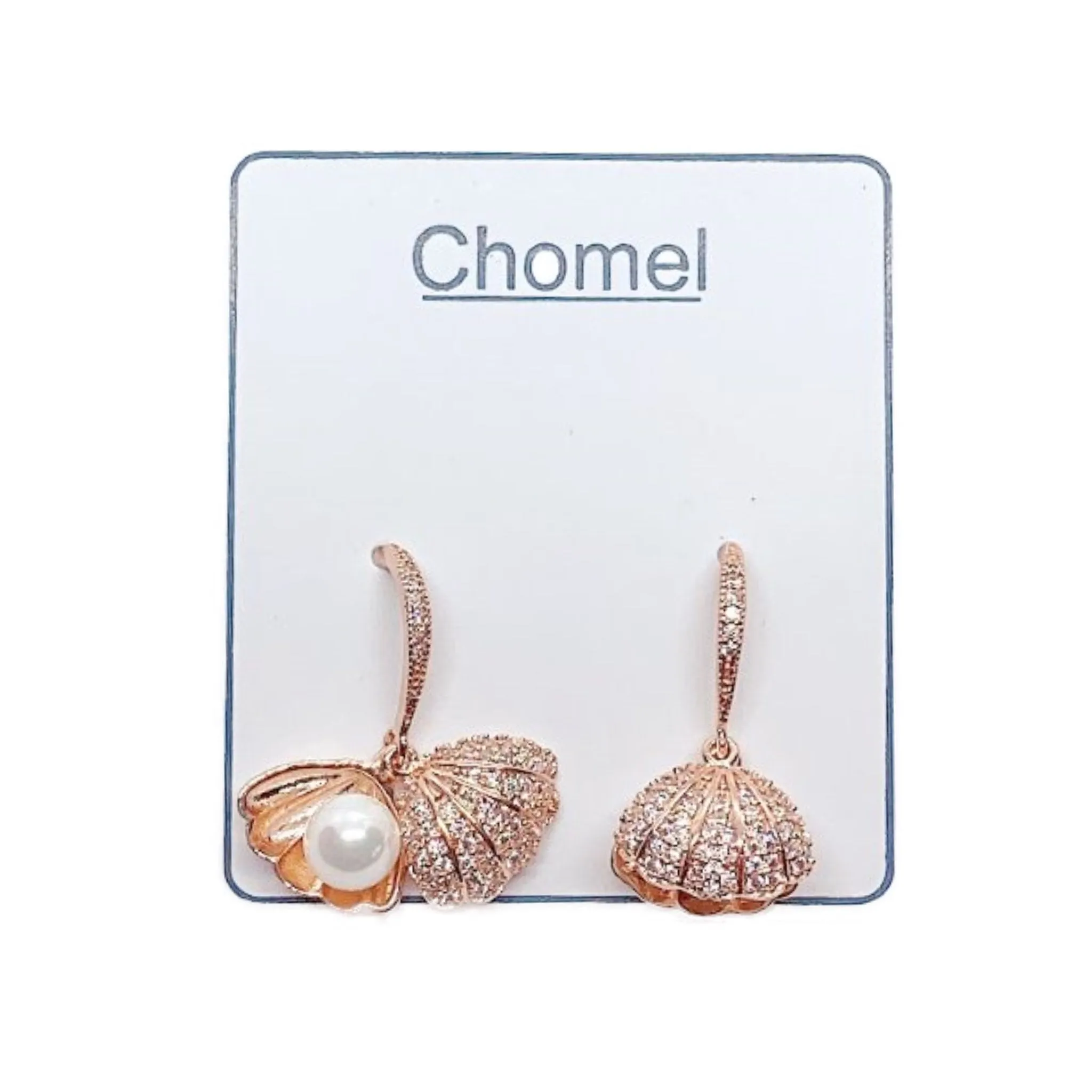 Shell Cubic Zirconia Earrings