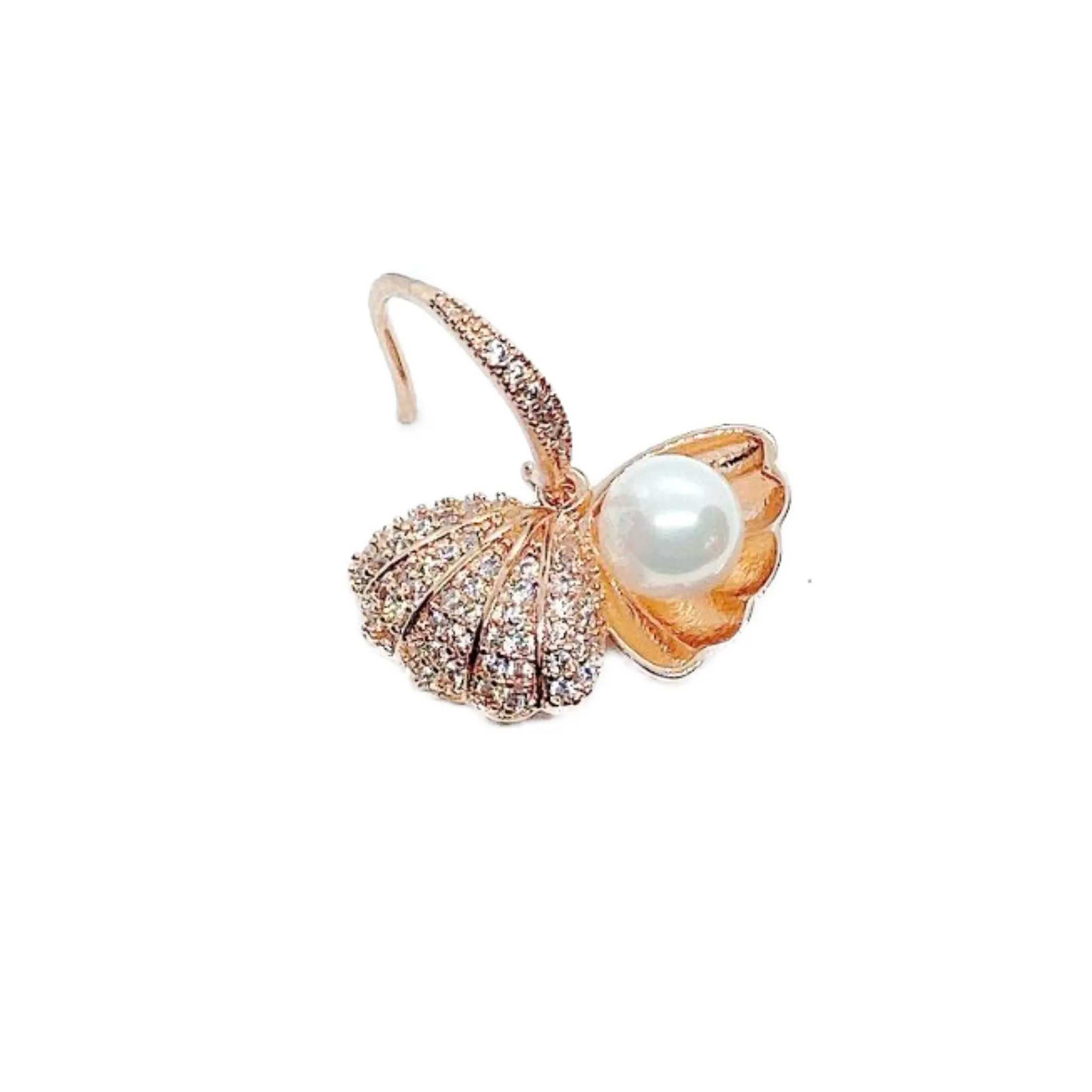 Shell Cubic Zirconia Earrings