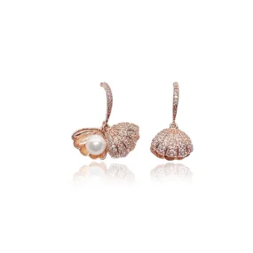 Shell Cubic Zirconia Earrings