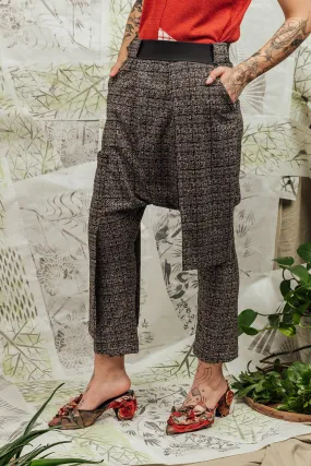 SL24 ADRIA DROP CRUTCH PANTS - ABSTRACT TAMARIND