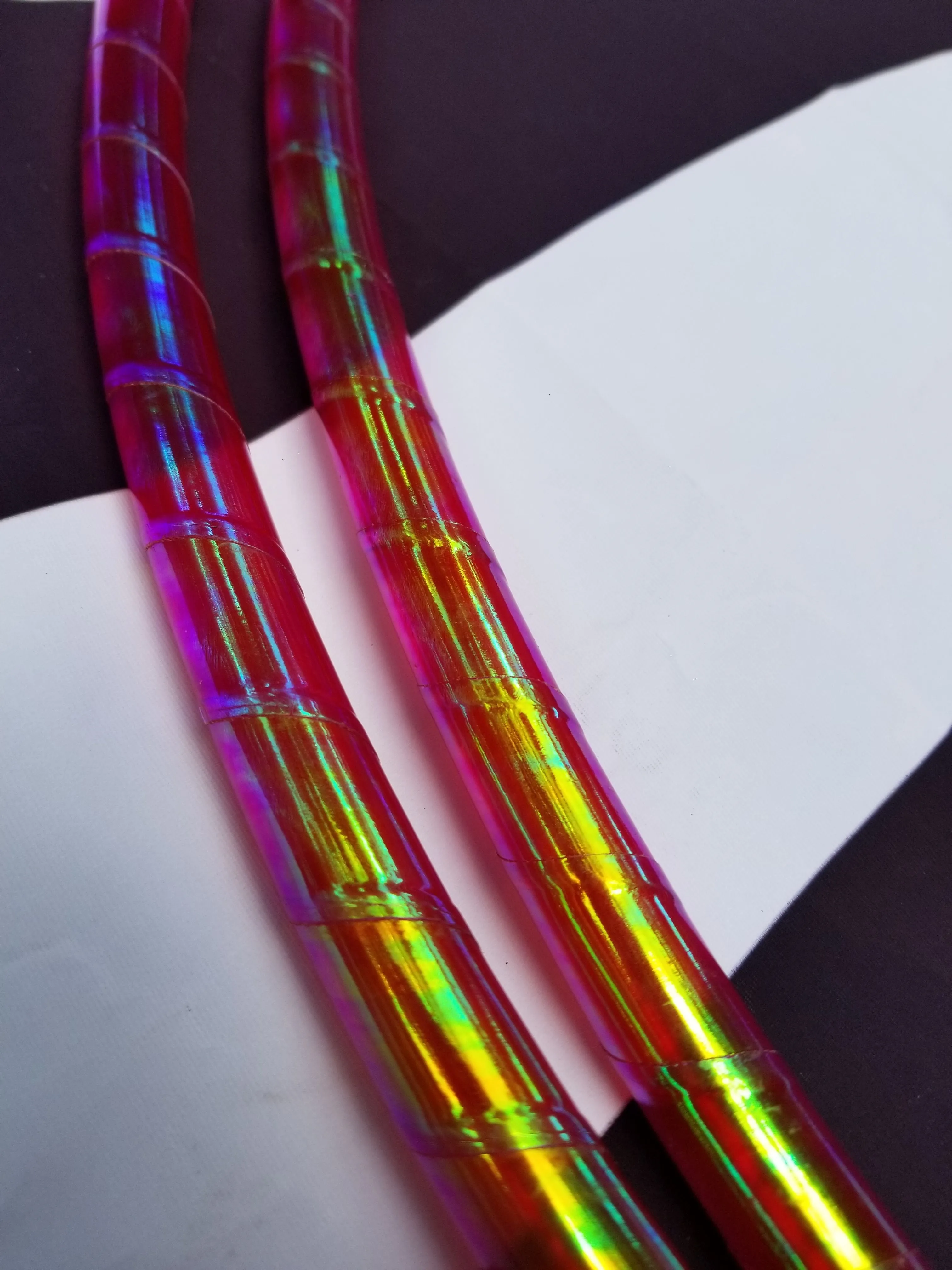 Solar Flare Color Morph Taped Hula Hoop