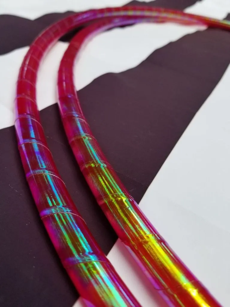 Solar Flare Color Morph Taped Hula Hoop