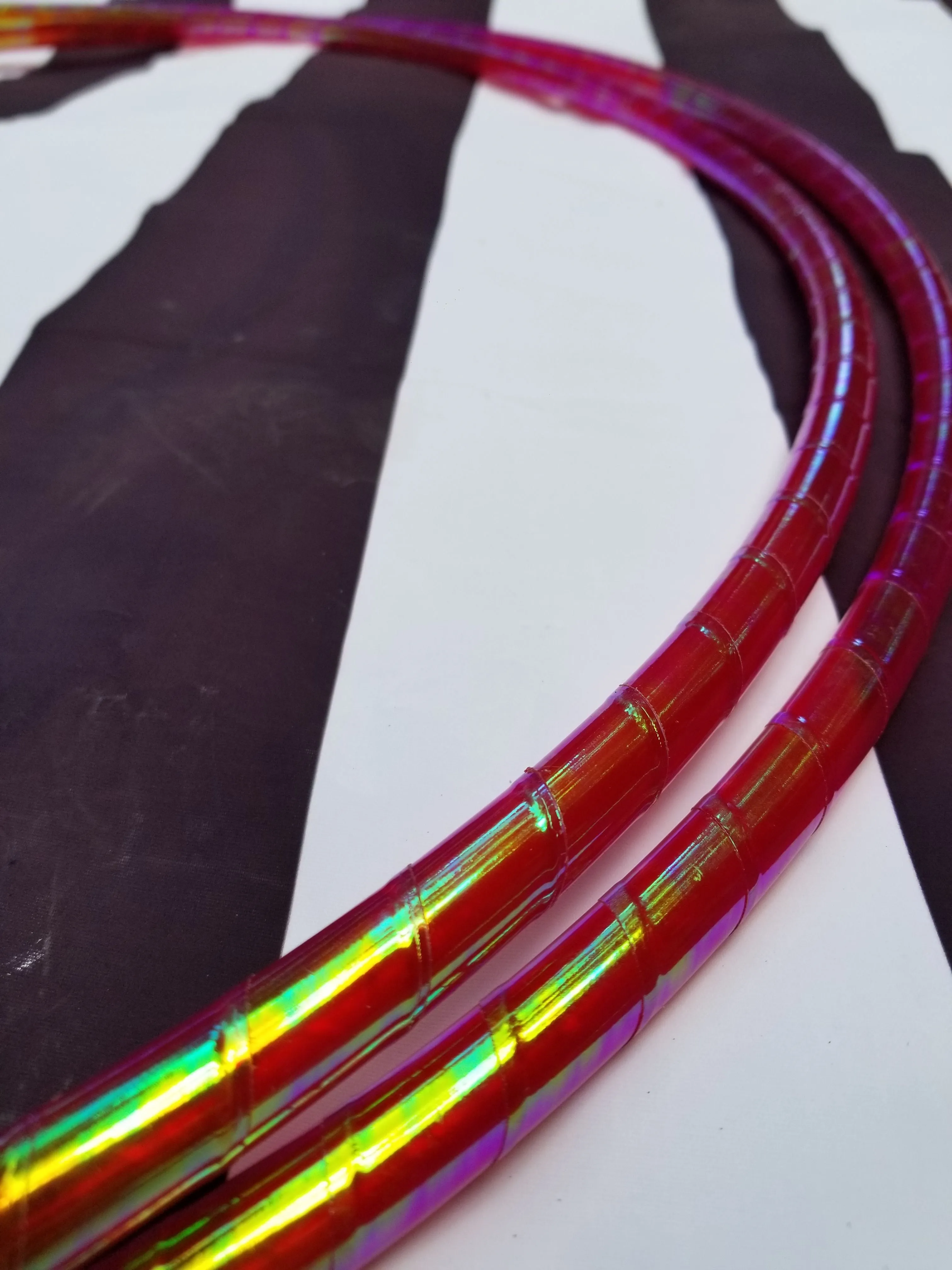 Solar Flare Color Morph Taped Hula Hoop