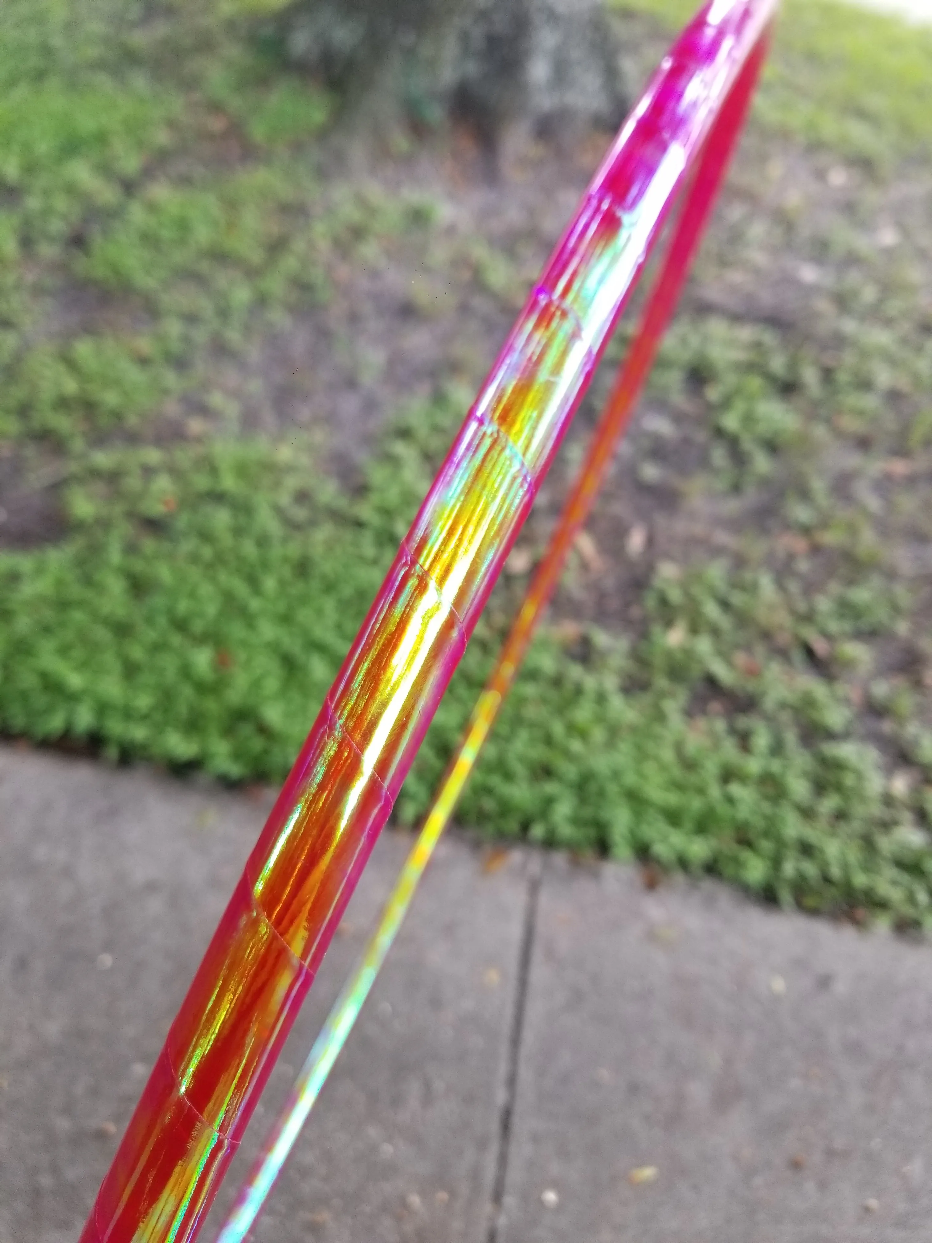 Solar Flare Color Morph Taped Hula Hoop