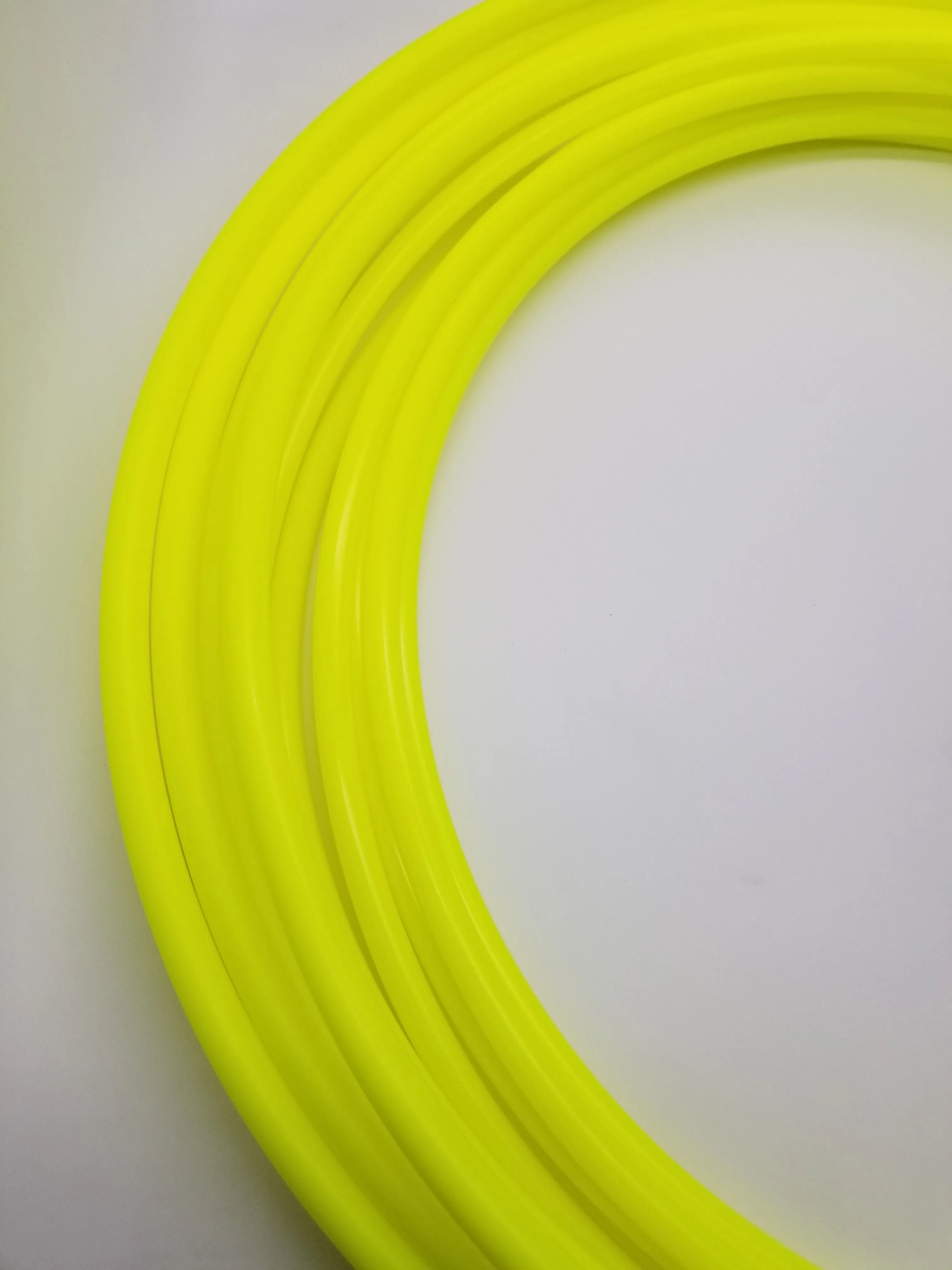 Sour Neon Sunshine- UV Yellow Polypro Bare Hoop 3/4