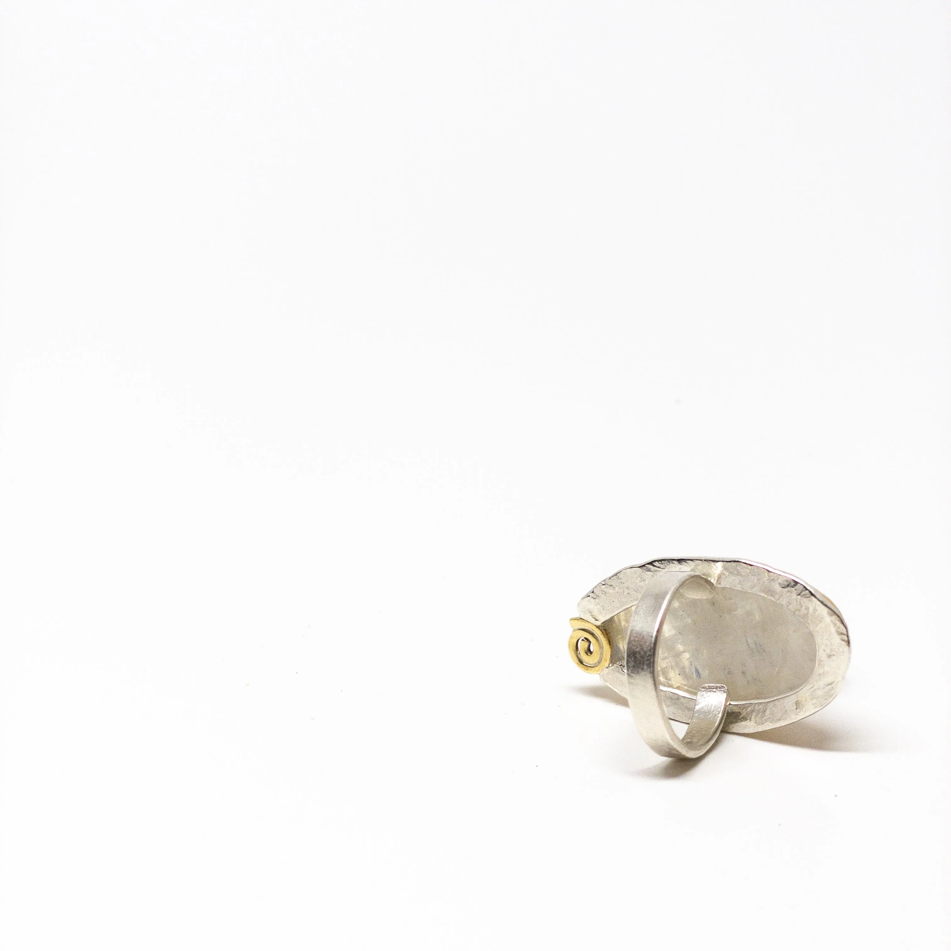 Spiral Story Moonstone Ring