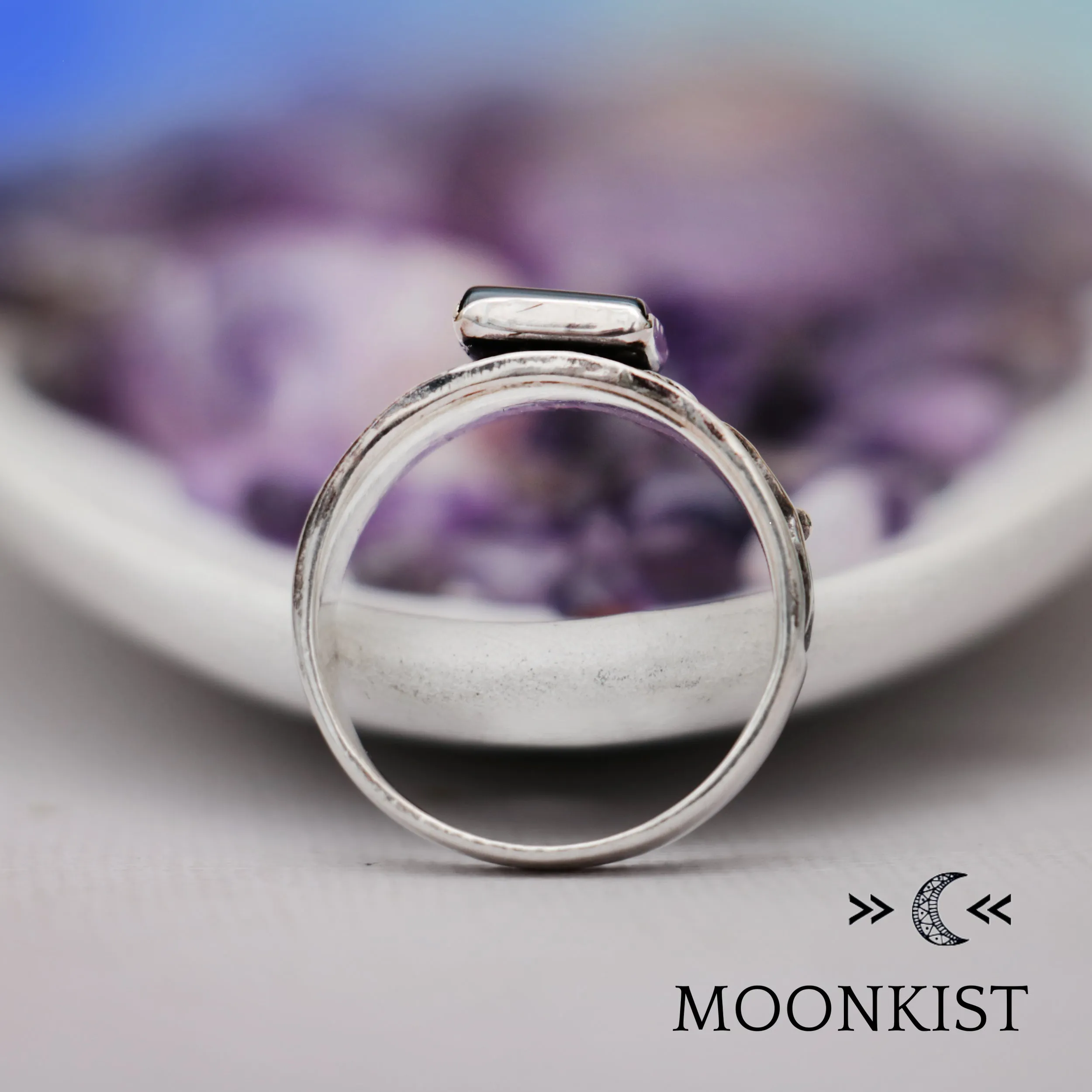 Square Black Onyx Silver Ring | Moonkist Designs