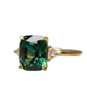 Square Emerald Gold Ring