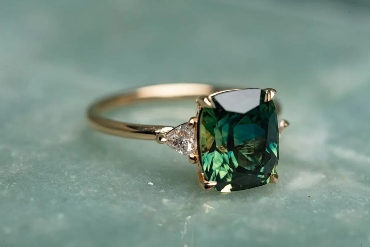 Square Emerald Gold Ring