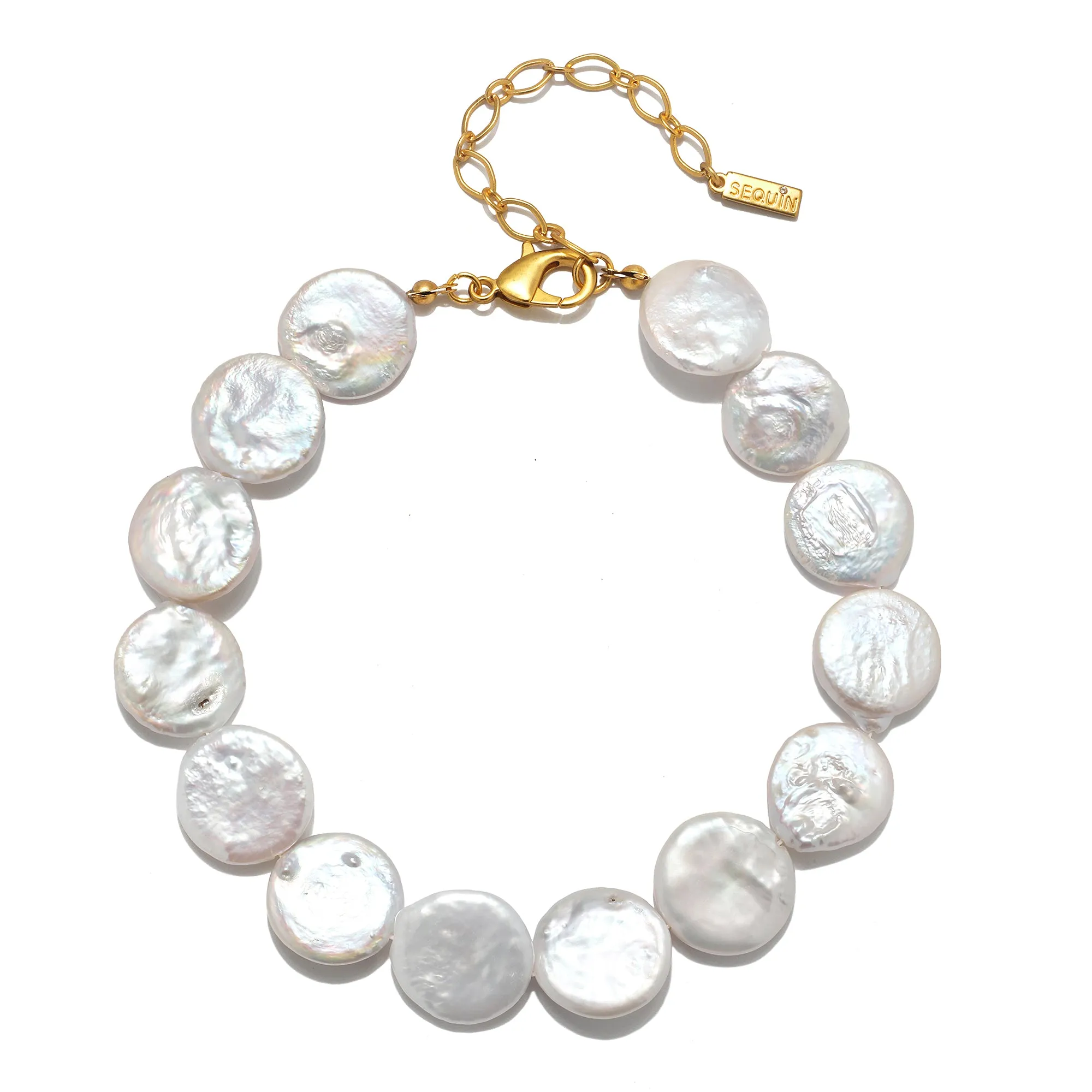 Tessa Coin Pearl Choker Necklace