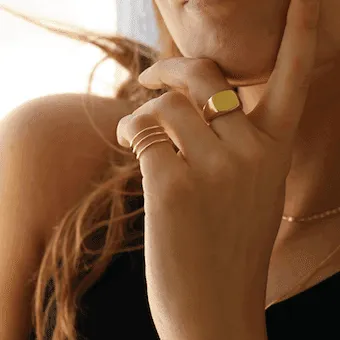 THE JADA RING - Solid 14k yellow gold