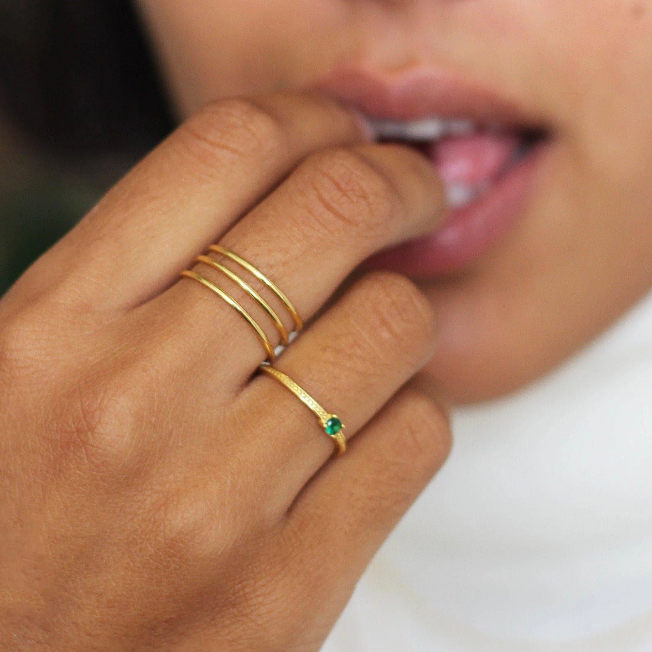 THE JADA RING - Solid 14k yellow gold