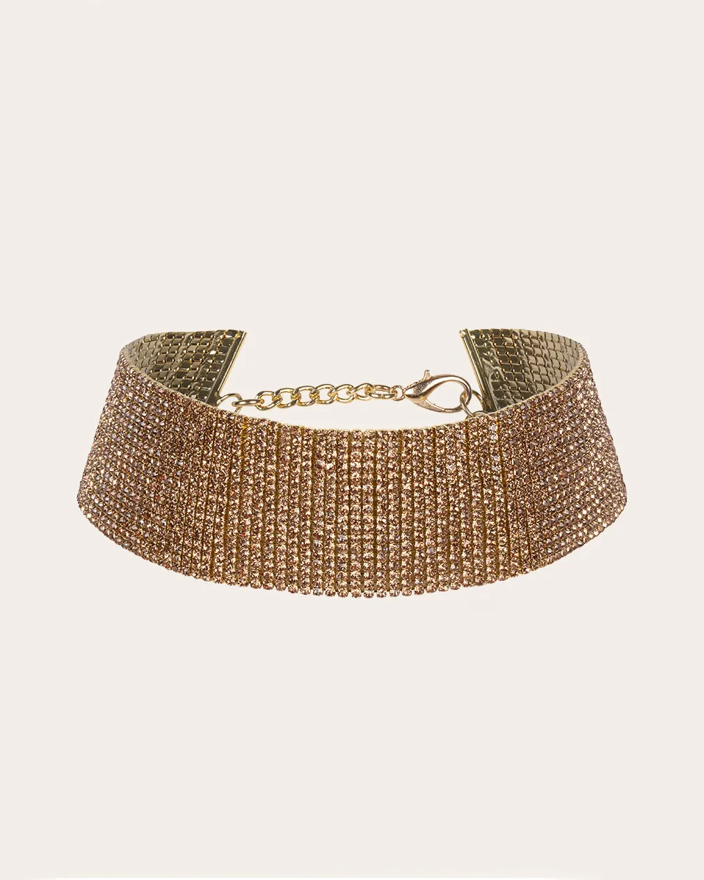 The Victoria choker - champagne crystals