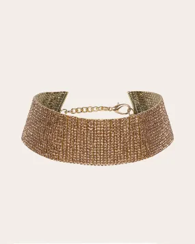 The Victoria choker - champagne crystals