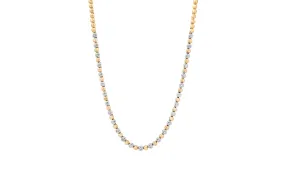 Two-Tone Bezel Tennis Necklace