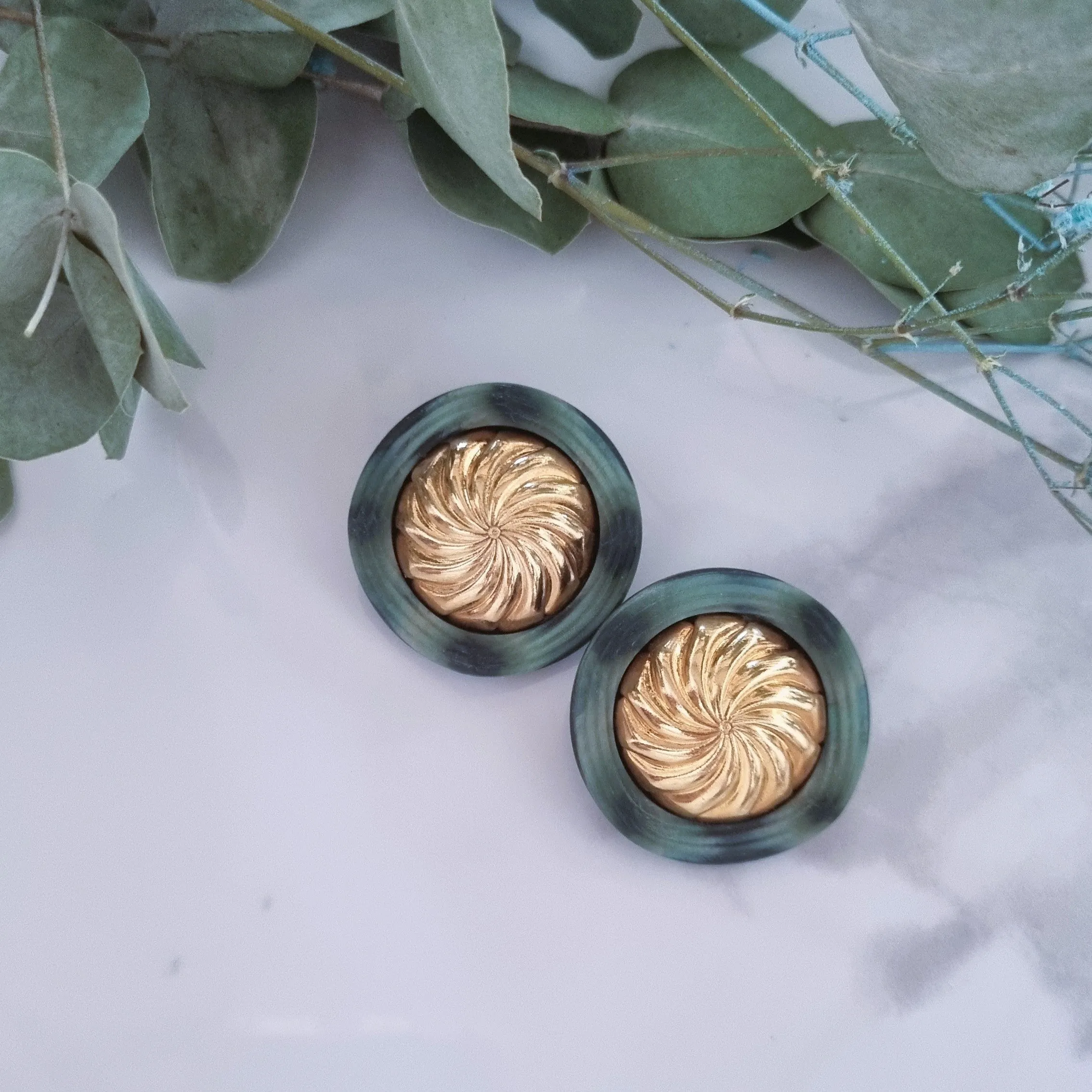 Vintage earrings - Green beauty