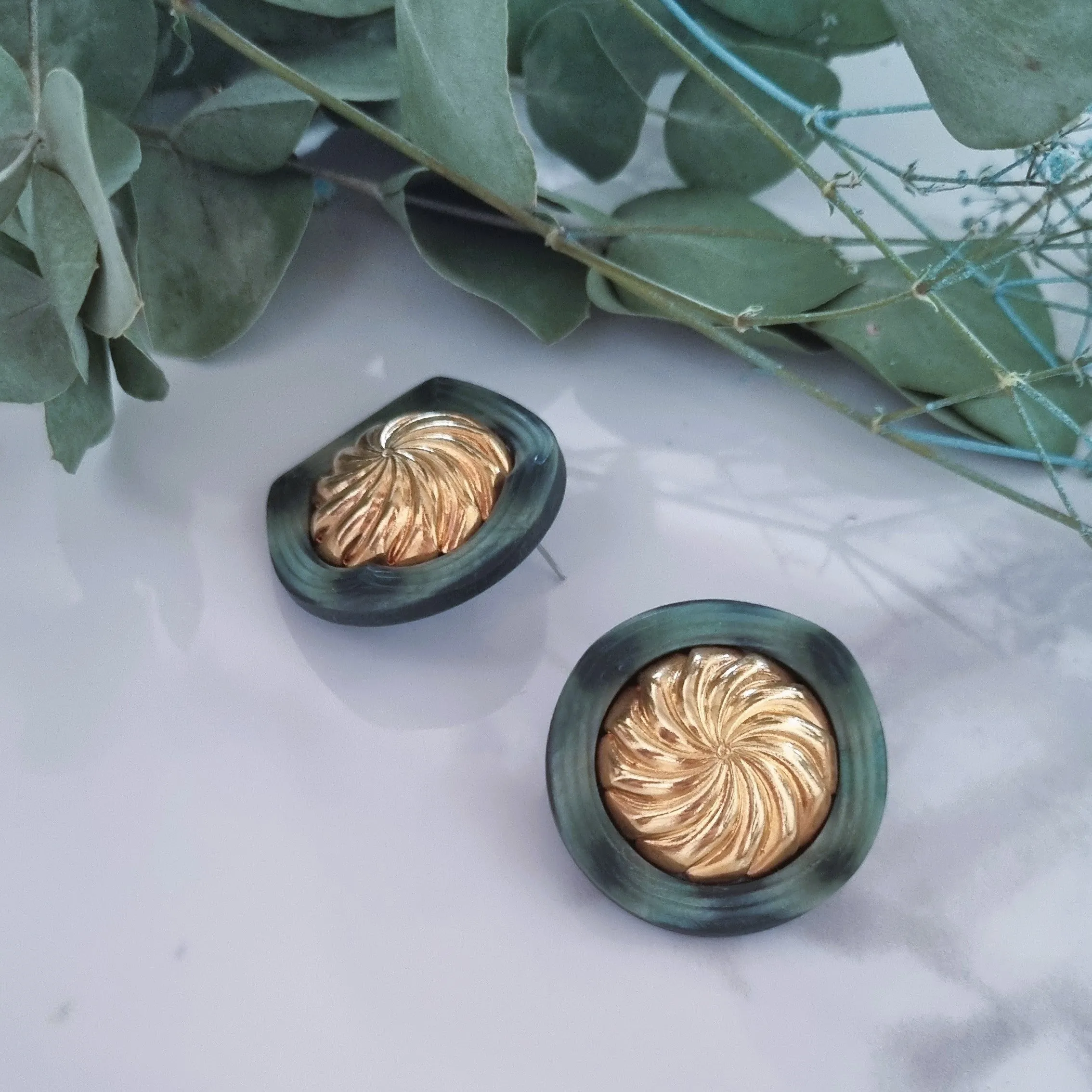 Vintage earrings - Green beauty