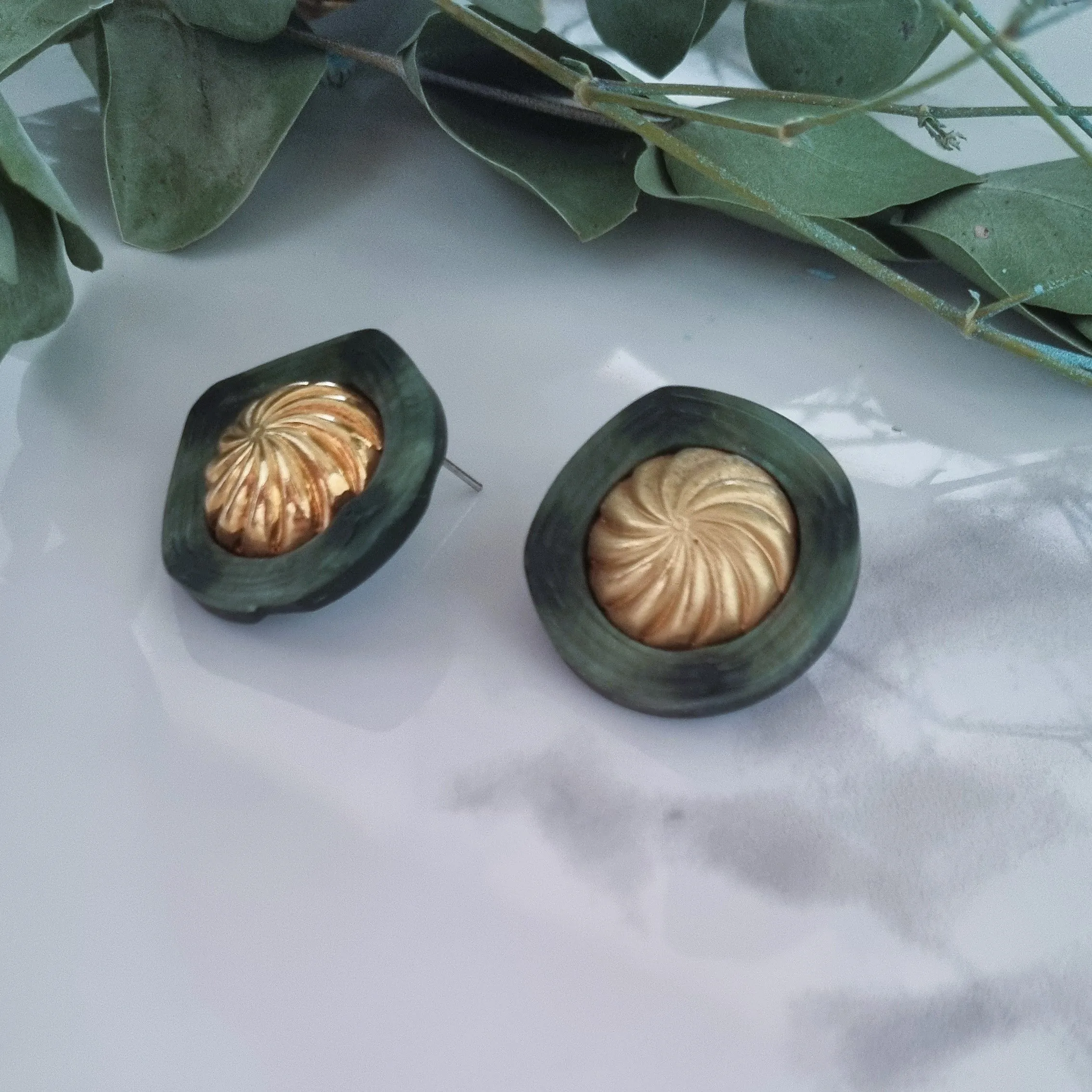 Vintage earrings - Green beauty