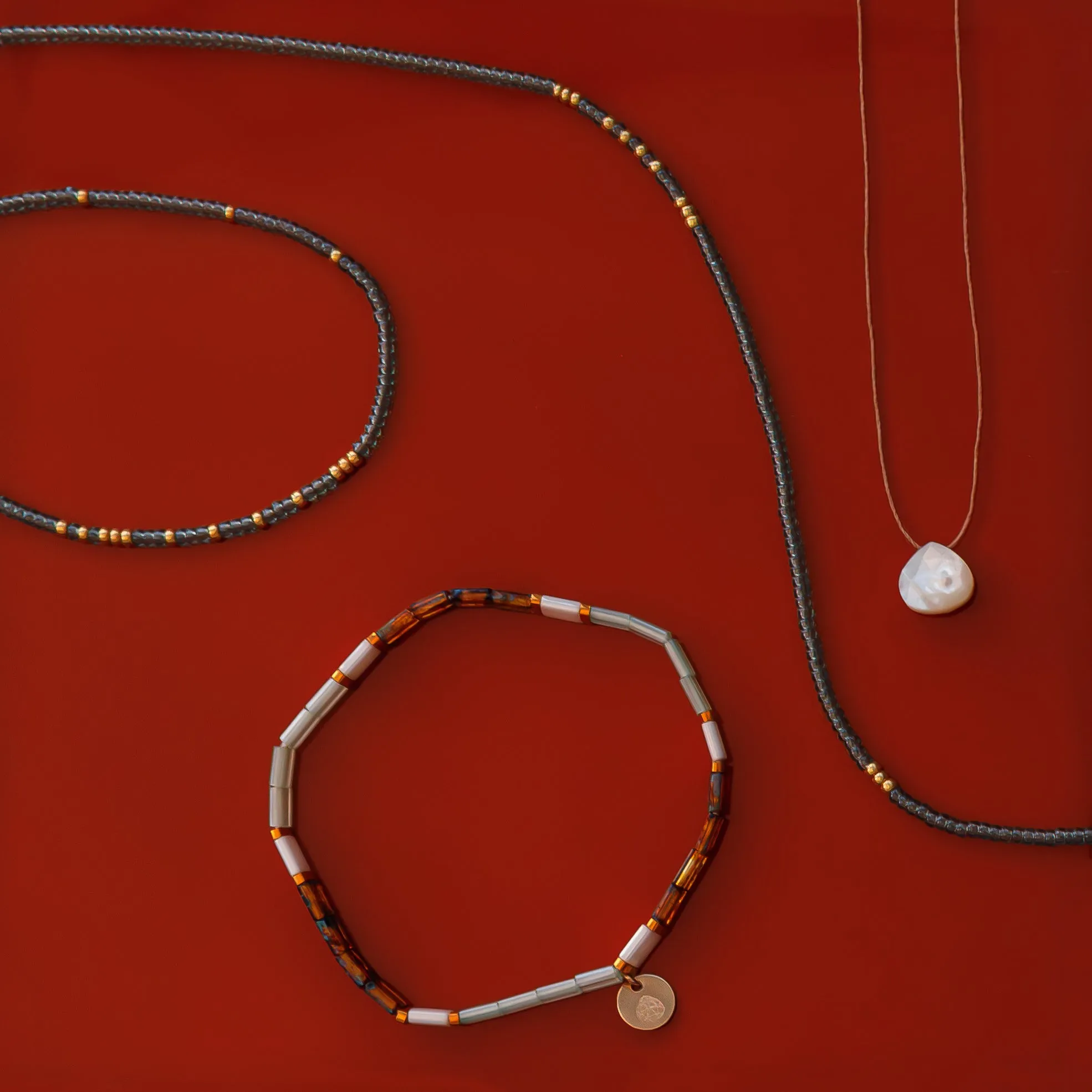 Water Blue Beaded Necklace