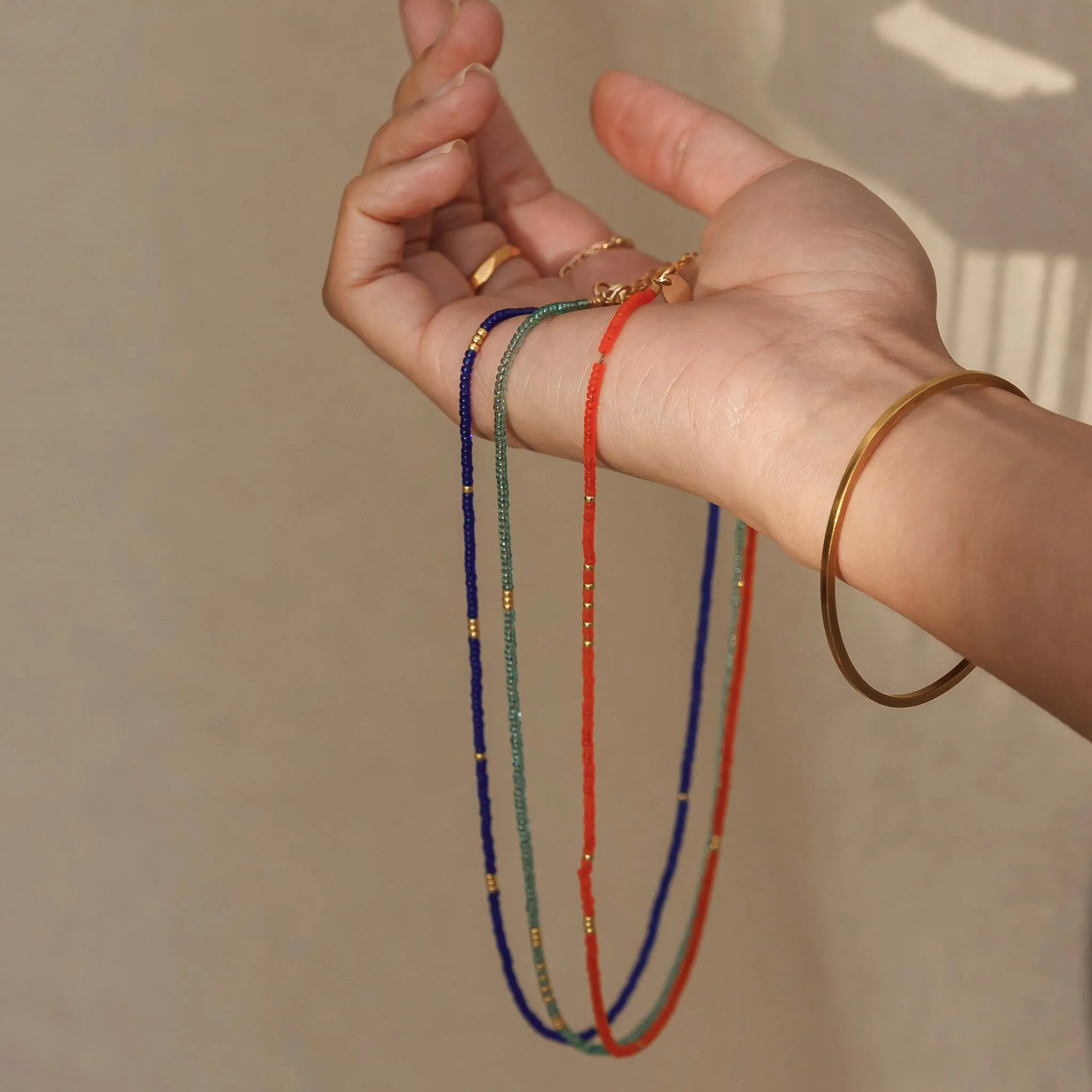 Water Blue Beaded Necklace