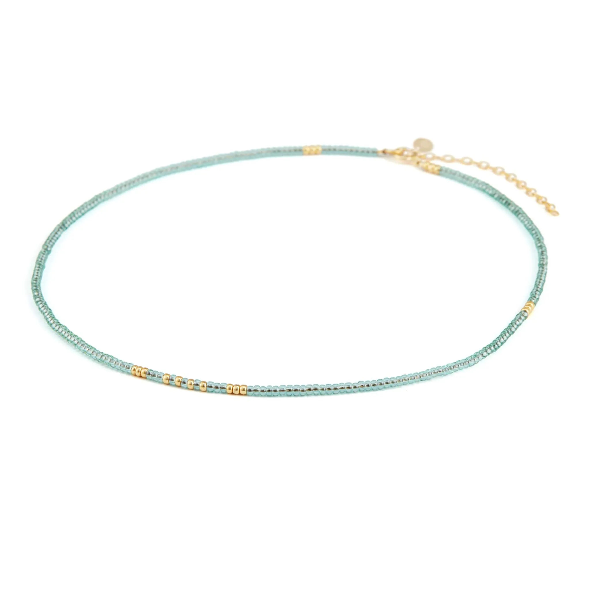 Water Blue Beaded Necklace