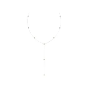 White Gold Diamond By The Yard Lariat